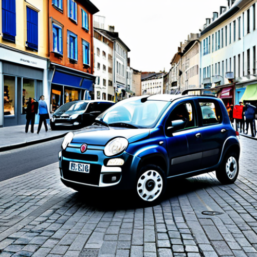Home 14 **
"A compact Fiat Panda car in a bustling city street, fully clothed pedestrians walking by, modest shops and buildings in the background, daytime, safe for work, appropriate content, fully clothed, professional photography, perfect anatomy, natural proportions, family-friendly scene."
**